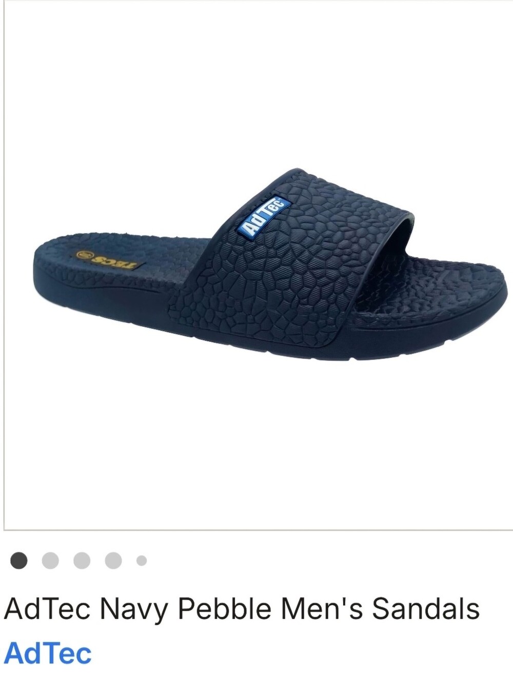 AdTec Navy Pebble Men's Slide Sandals